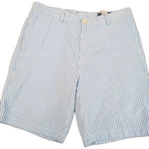 Vineyard Vines Shorts Mens 34x9” Inseam Seersucker Blue White Striped Club Short